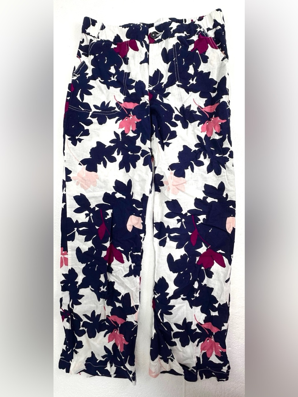 Liz Claiborne Linen Blend Summer Floral Chinos M
